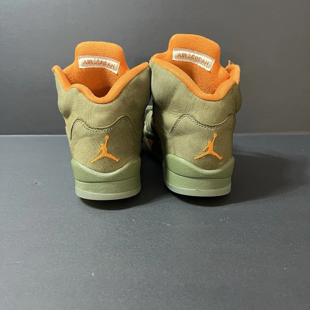 Nike Air Jordan 5 Retro Olive Green GS Youth Shoes Size 5.5Y 440888-308